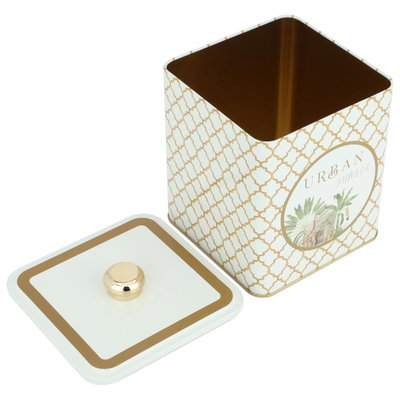 علبة تخزين استيل السيف غاليري، 120×120×137 ملم، نقش زرافة - بيج product image 3