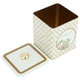 علبة تخزين استيل السيف غاليري، 120×120×137 ملم، نقش زرافة - بيج product image 3