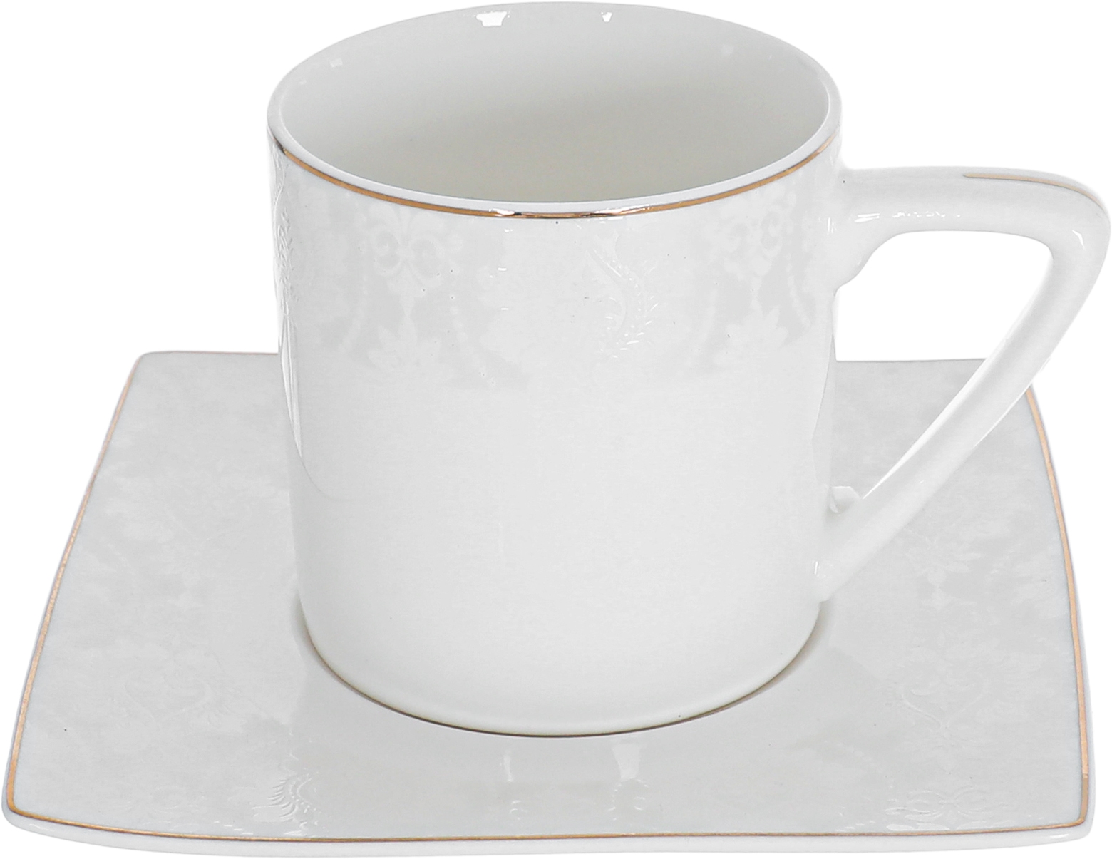 Dania porcelain dining set, 77 pieces, square, gold-white edges product image 10