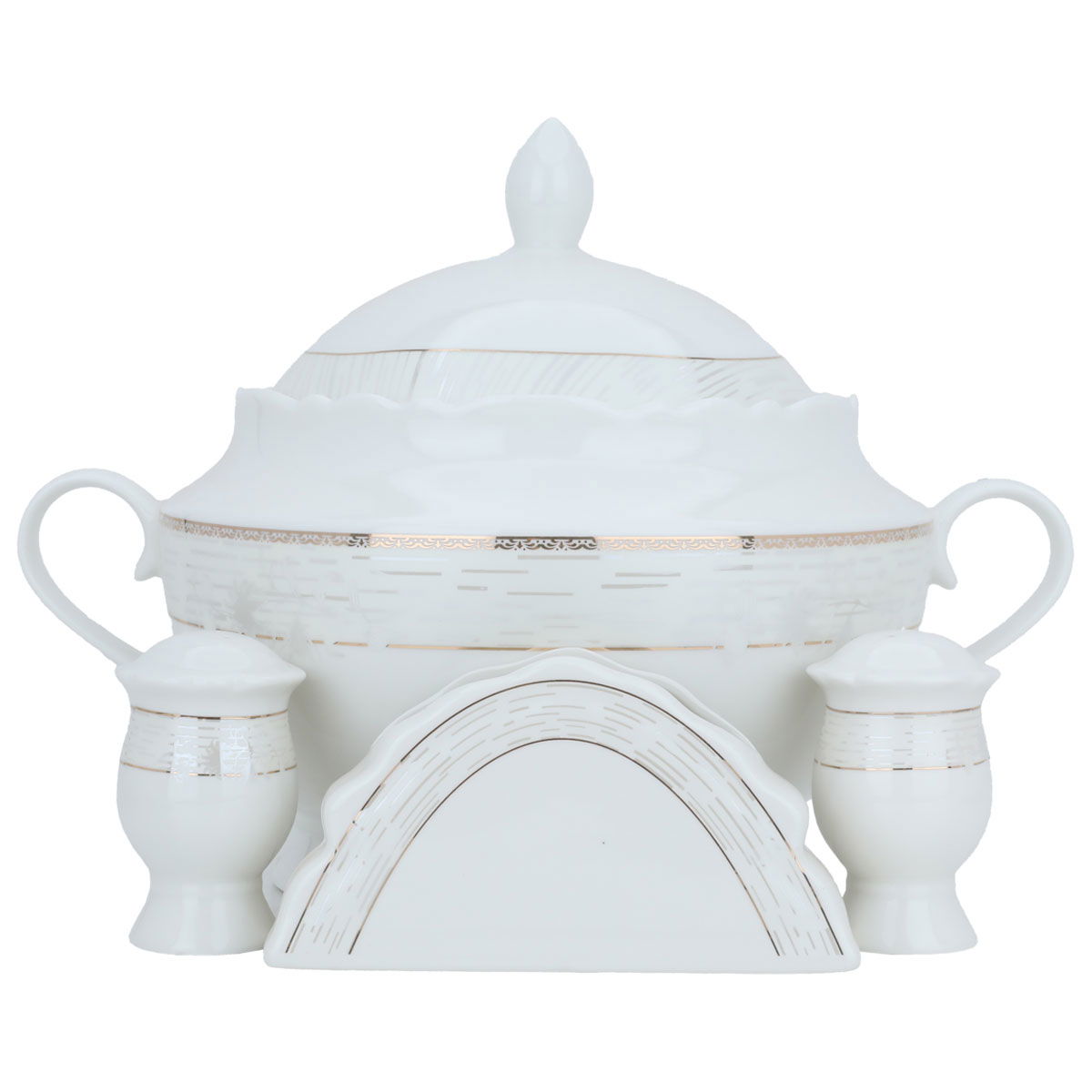 طقم سفرة بورسلان السيف غاليري، 65 قطعة، دائري - أبيض product image 5