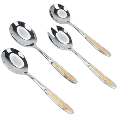 شنطة ملاعق استيل السيف غاليري، 72 قطعة - فضي ذهبي product image 7