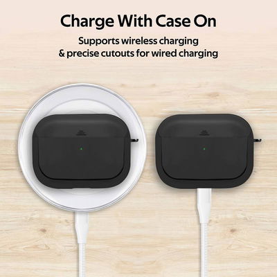 حافظة حماية ايربودز بولي يوريثين بروميت، متوافقة ايربودز برو - اسود product image 5