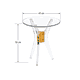 طقم طاولات زجاج و ستيل و اكرليك، 5 قطع - شفاف ذهبي product image 3