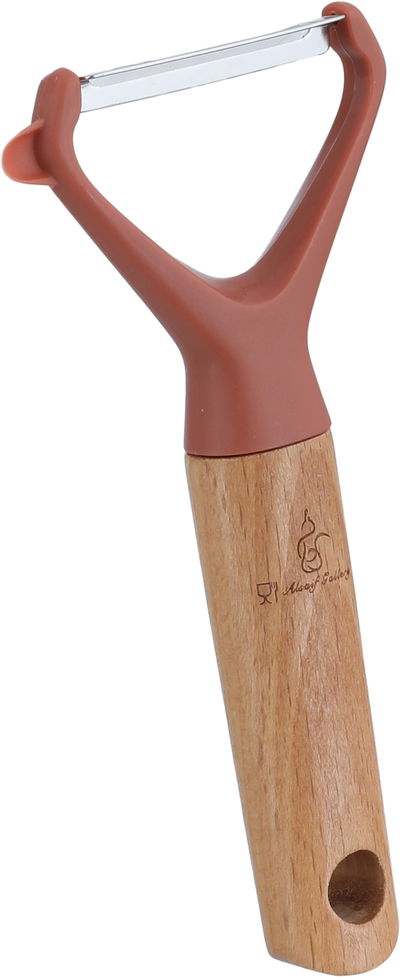 قشارة خضار استيل بلاستيك السيف غاليري، 15×7 سم يد خشب - طوبي product image 2