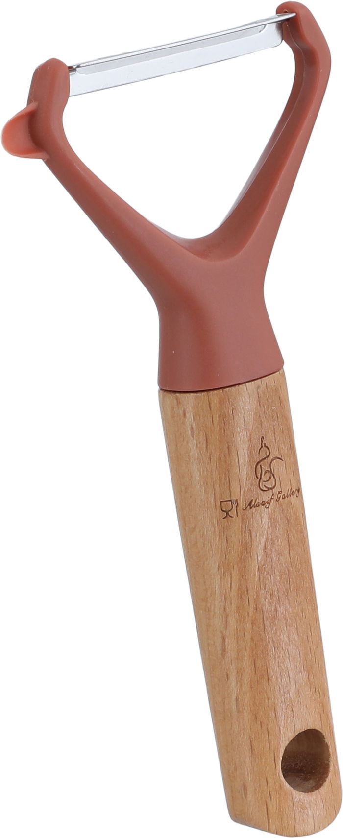 قشارة خضار استيل بلاستيك السيف غاليري، 15×7 سم يد خشب - طوبي product image 2