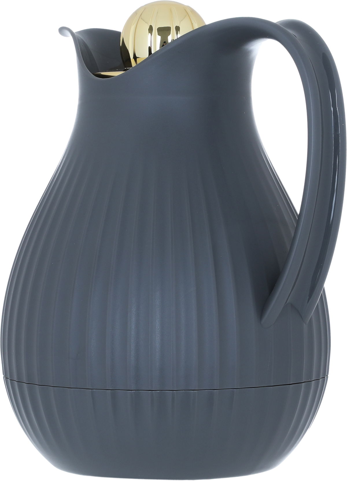 Everest Ramira Thermos, 1 liter, gilded, thermal glass inner shell, plastic outer shell - dark gray product image 2