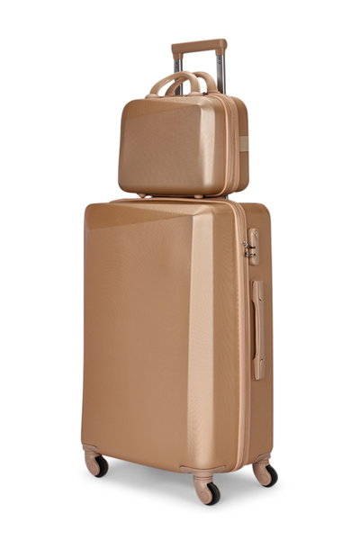 طقم شنط سفر ABS ليمرا، 4 مقاسات، 4 عجلات، قفل ارقام، WM-72 - ذهبي product image 2