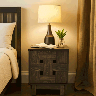 كومدينه خشب ام دي اف، 60×40×35 سم - بني product image 2