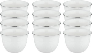 طقم فناجين قهوة سعودي بورسلان السيف غاليري، 12 قطعة - أبيض product image