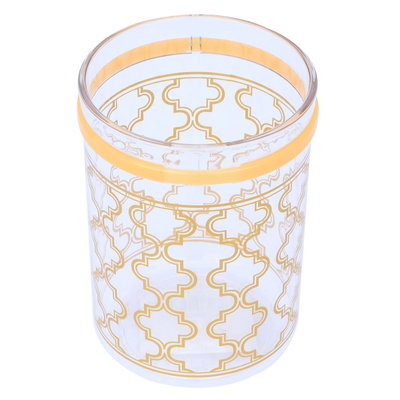 علبة بهارات بلاستيك السيف غاليري، دائري، منقوش ذهبي - شفاف product image 3