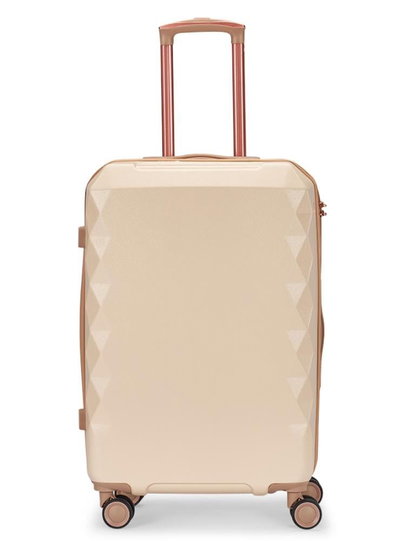 طقم شنط سفر ABS ليمرا، 4 مقاسات، 4 عجلات، WM-228 - بيج ذهبي product image 3