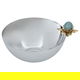 Al Saif Gallery Steel Serving Bowl, 15 x 15 x 6.7 cm, round with rose rim - silver product image 2