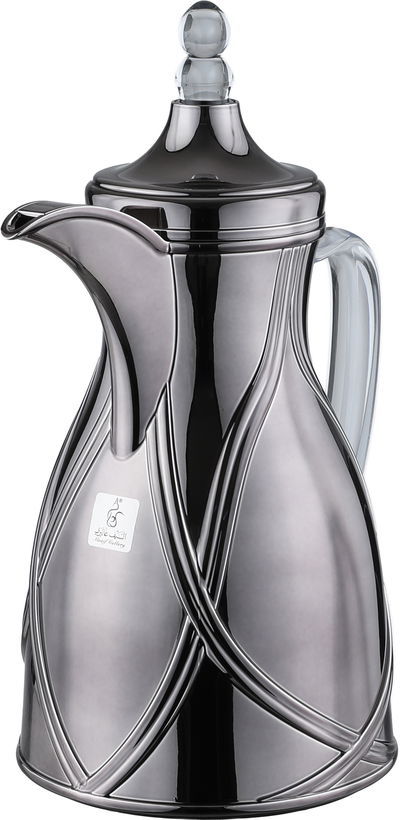 طقم ترامس طيف السيف غاليري، 0.7 / 1 لتر، 2 قطعة، خامة داخلية زجاج، يد شفاف، غطاء ضغاط - أسود مطفي product image 8