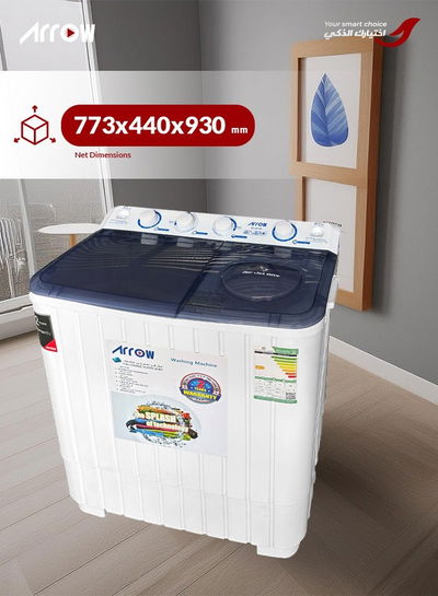 Arrow RO-08TTB washing machine, 7 kg, twin tub - White product image 10