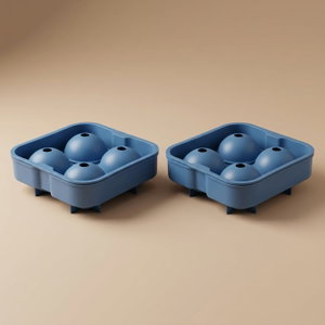 علبة مكعبات الثلج بلاستيك سيف سو، 12×12×5 سم، قطعتين - ازرق فاتح product image