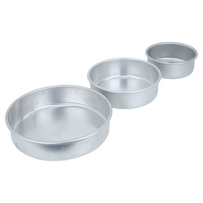 طقم قوالب كيك المونيوم السيف غاليري، 3 قطع - فضي product image 3