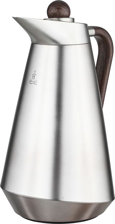 طقم ترامس طريف السيف غاليري، 1/0.7 لتر، حافظة داخلية زجاج، يد خشبي غامق، غطاء ضغاط - فضي product image 4