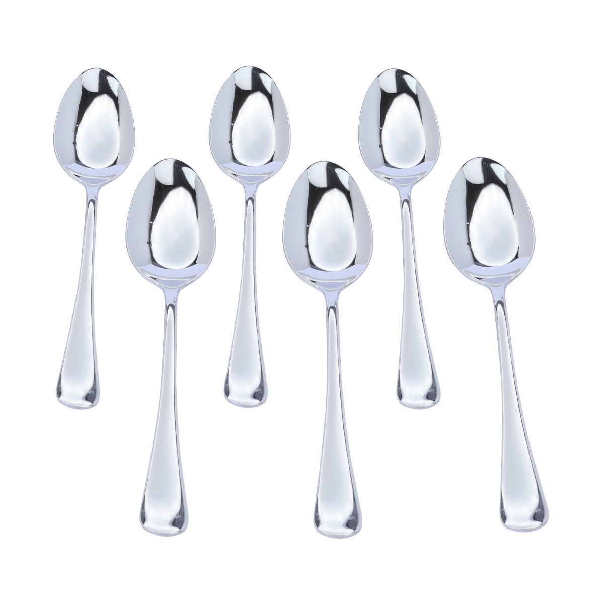 طقم ملاعق اكل سولا استيل السيف غاليري، 6 قطع - فضي product image 2