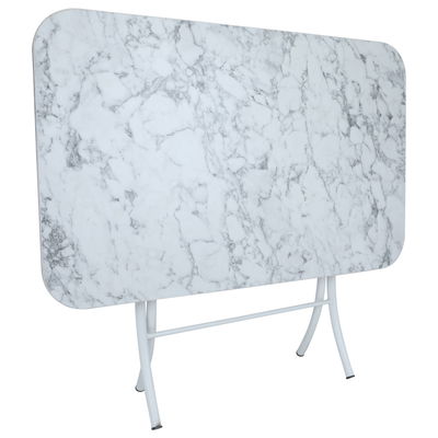 طاولة خشب قابلة للطي بأرجل السيف غاليري، 70×110 سم - رخامي أبيض product image 3