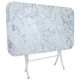 طاولة خشب قابلة للطي بأرجل السيف غاليري، 70×110 سم - رخامي أبيض product image 3