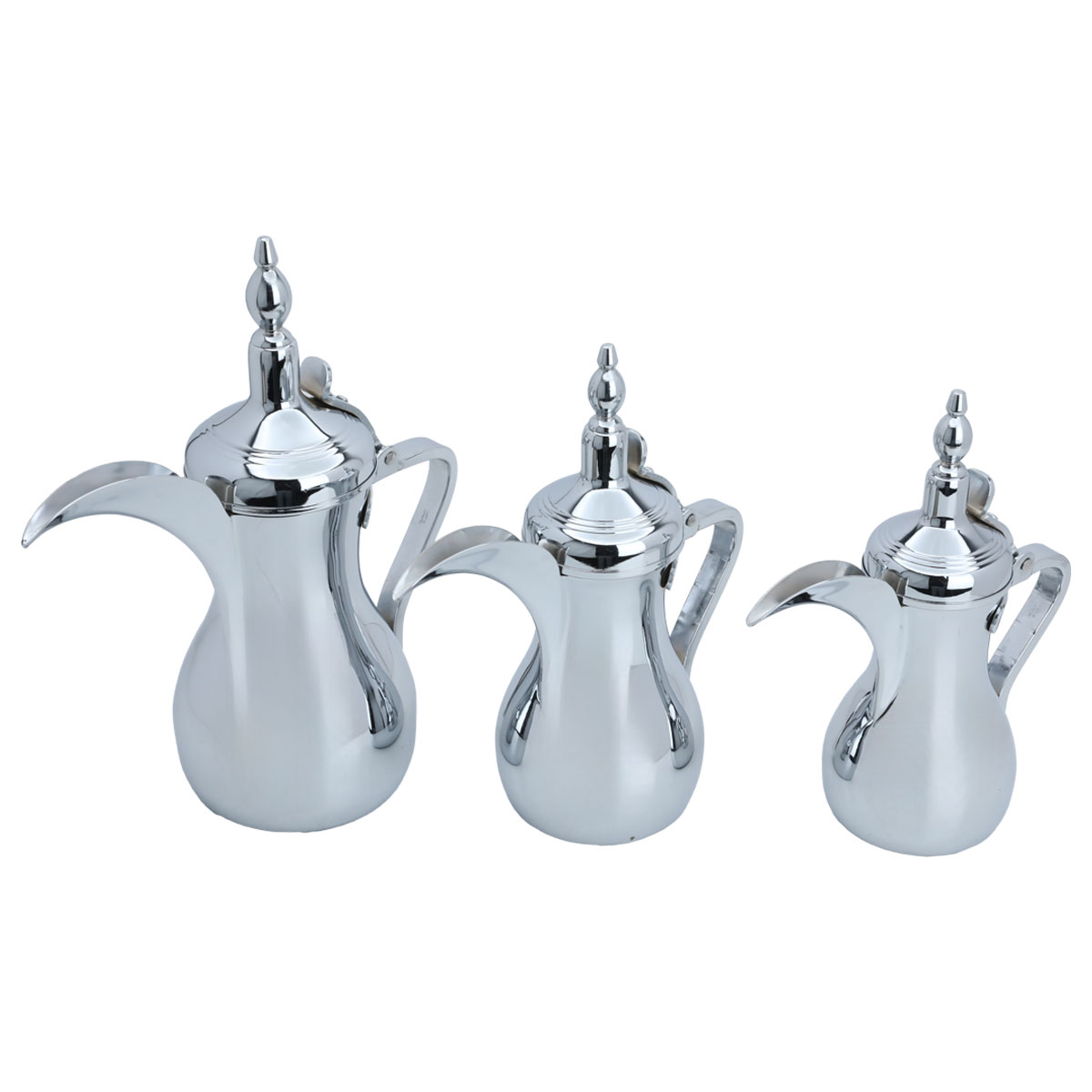 طقم دلة سليمان استيل السيف غاليري، 3 قطع - فضي product image