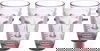 Al Saif Gallery glass water cups set, 12.8 x 8 x 8 cm, with base, 3 pieces - light pink product image 1