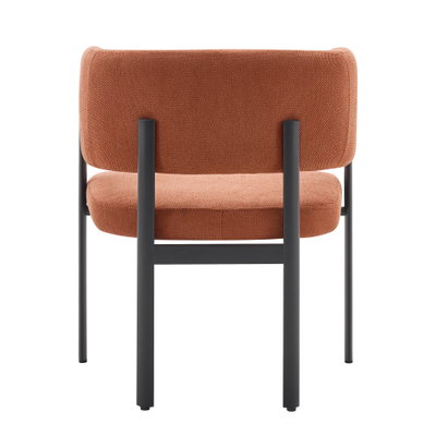 كرسي مودرن حديد ضد الصداء، 75×56×58 سم، قماش شانيل - برتقالي product image 3