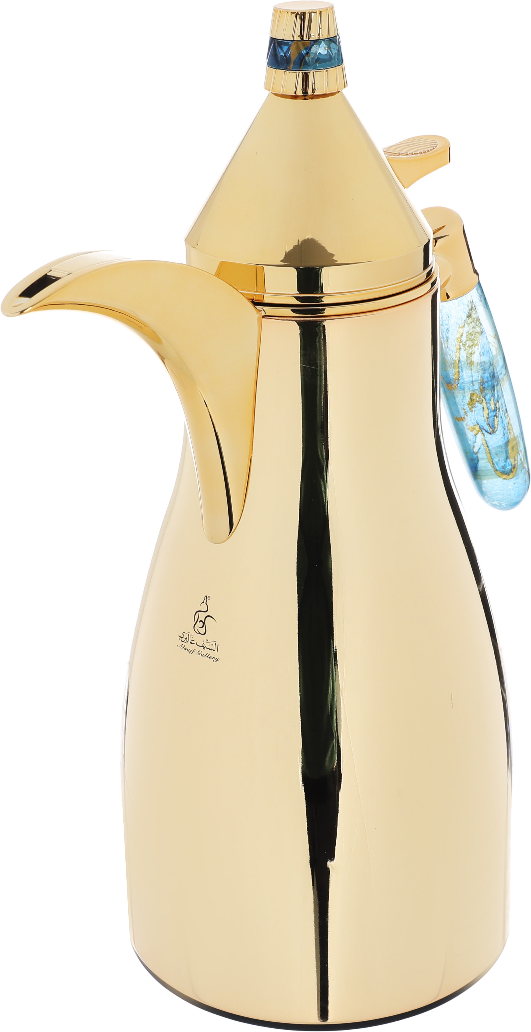 Al Saif Gallery Maimouna Steel thermos Set, 1 Liter, 2 Pieces - Gold product image 3