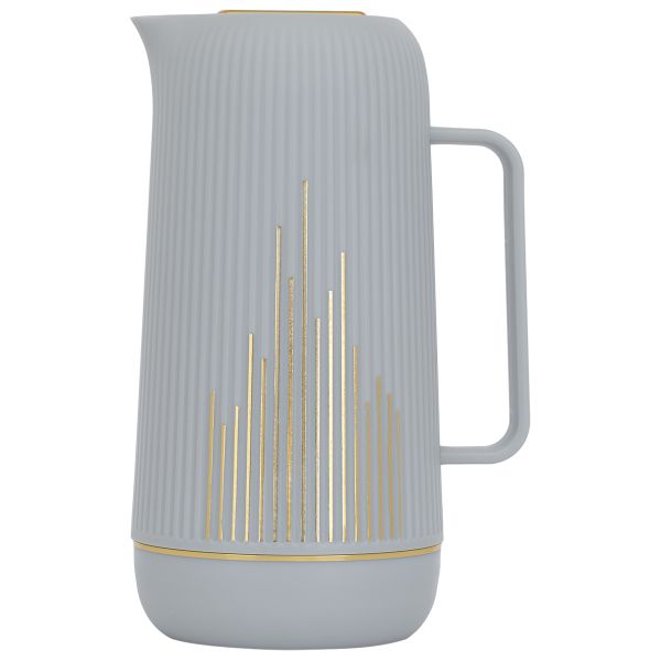 Glory Harmony Glass Thermos, 1 liter, plastic outer shell - light grey product image 1