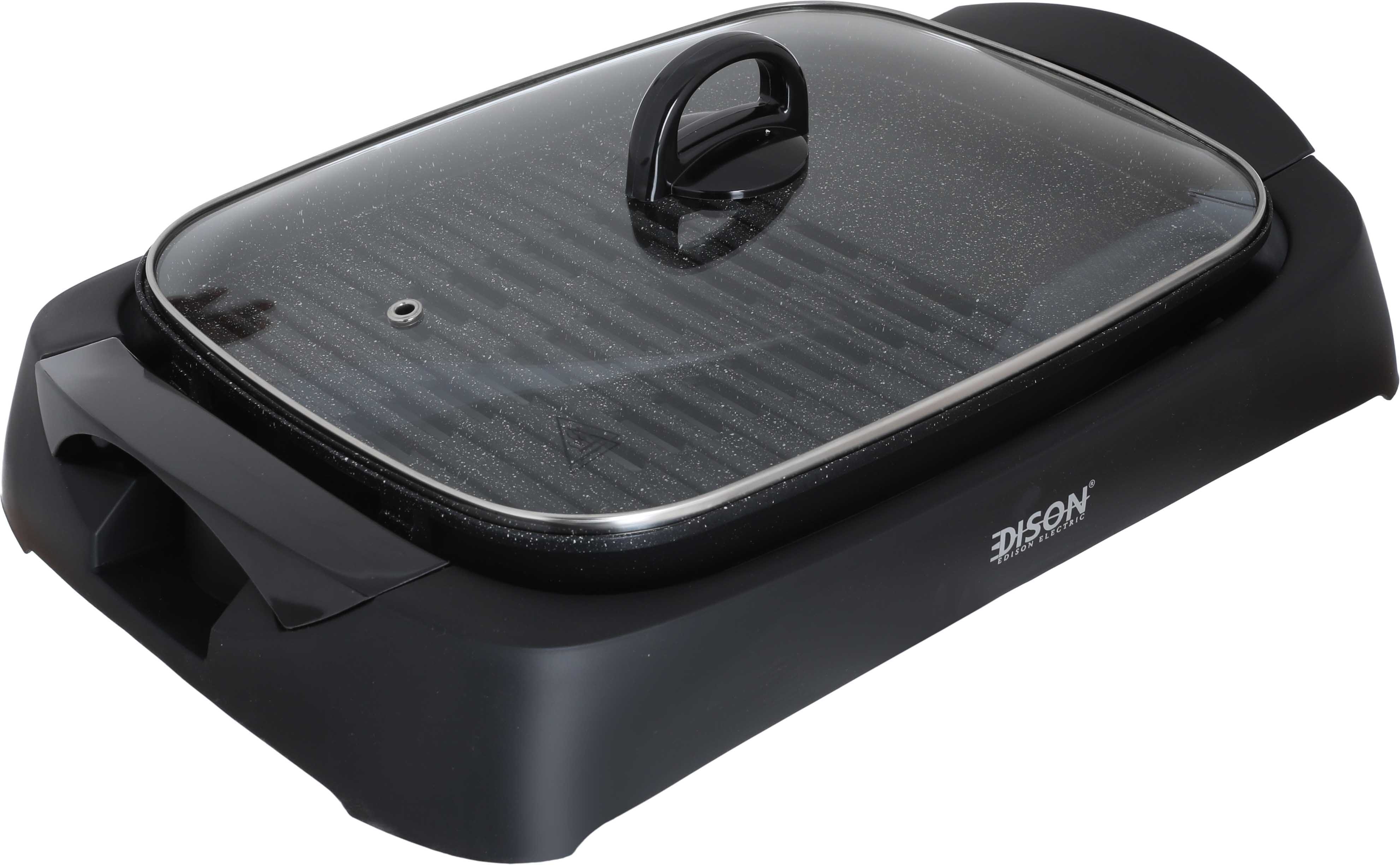 شواية كهربائية جرانيت إديسون، 2200 واط، غطاء زجاج - أسود product image 2