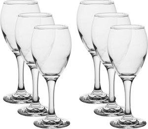 طقم كاسات عصير زجاج السيف غاليري، بقاعدة، 6 قطع - شفاف product image