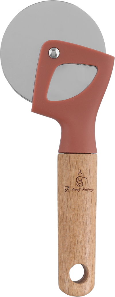 قطاعة بيتزا استيل بلاستيك السيف غاليري، 28.5×6.5 سم يد خشب - طوبي product image 2