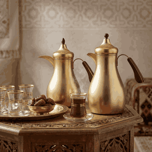 طقم ترامس سما السيف غاليري، 0.7 / 1 لتر، قطعتين، حافظة داخلية زجاج حراري، هيكل خارجي استيل - ذهبي product image 2