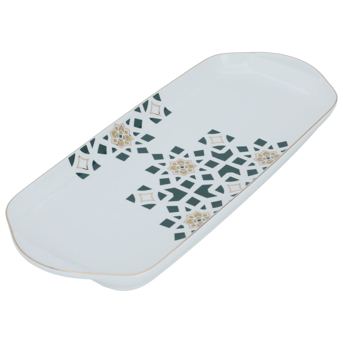 Al Saif Gallery porcelain dessert plate, rectangular, 397 ml - white product image 2
