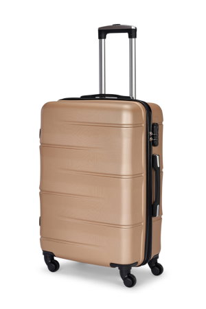 طقم شنط سفر ABS ليمرا، 3 مقاسات، 4 عجلات، قفل ارقام، WM-209 - ذهبي product image 2