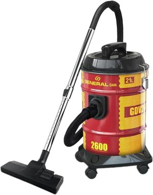 مكنسة كهربائية برميل جنرال دان، 1400 واط، 21 لتر، GDV2600 - احمر اصفر product image