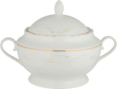 طقم سفرة بورسلان السيف غاليري، 65 قطعة - ابيض ذهبي product image 18