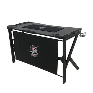 طاولة العاب فيديو معدن باك كومفورت، 66×120×75 سم، حامل اكواب و سماعات - أسود product image 2