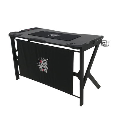 طاولة العاب فيديو معدن باك كومفورت، 66×120×75 سم، حامل اكواب و سماعات - أسود product image 2