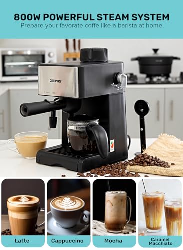 ماكينة تحضير قهوة جيباس، 800 واط، 4 اكواب، GCM6109 - اسود product image 4