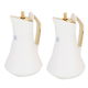 Al Saif Gallery Karma thermos set, two pieces, 1 liter, thermal glass inner container, steel outer shell - white and golden product image 2