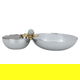 Steel serving plate, 2 pieces, Al Saif Gallery, 26 x 16 x 4 cm - silver product image 1