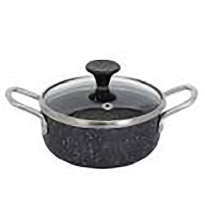 قدر جرانيت السيف غاليري، 12سم، بغطاء زجاج - أسود product image 3