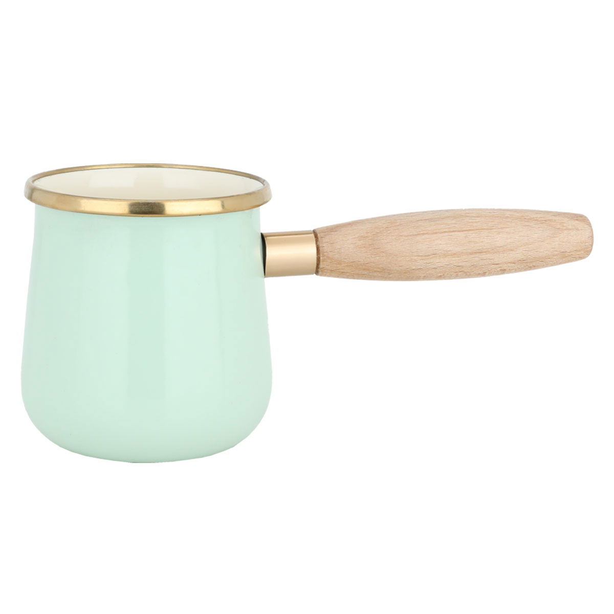 Steel Al Saif Gallery coffee pot, 0.37 liters, wooden handle - light green product image