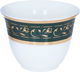 Al Saif Gallery porcelain Arabic coffee cups set, green patterned, 12 pieces - white product image 2