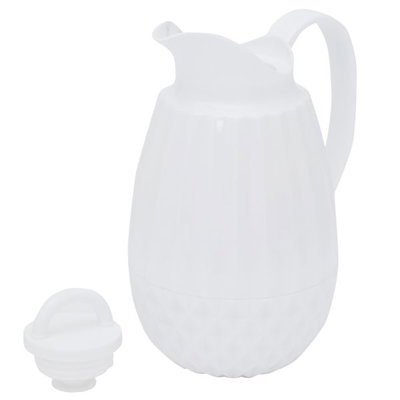 Al Saif Gallery Timeless Diamond thermos, 1 liter, thermal glass inner container, plastic outer shell - white product image 4