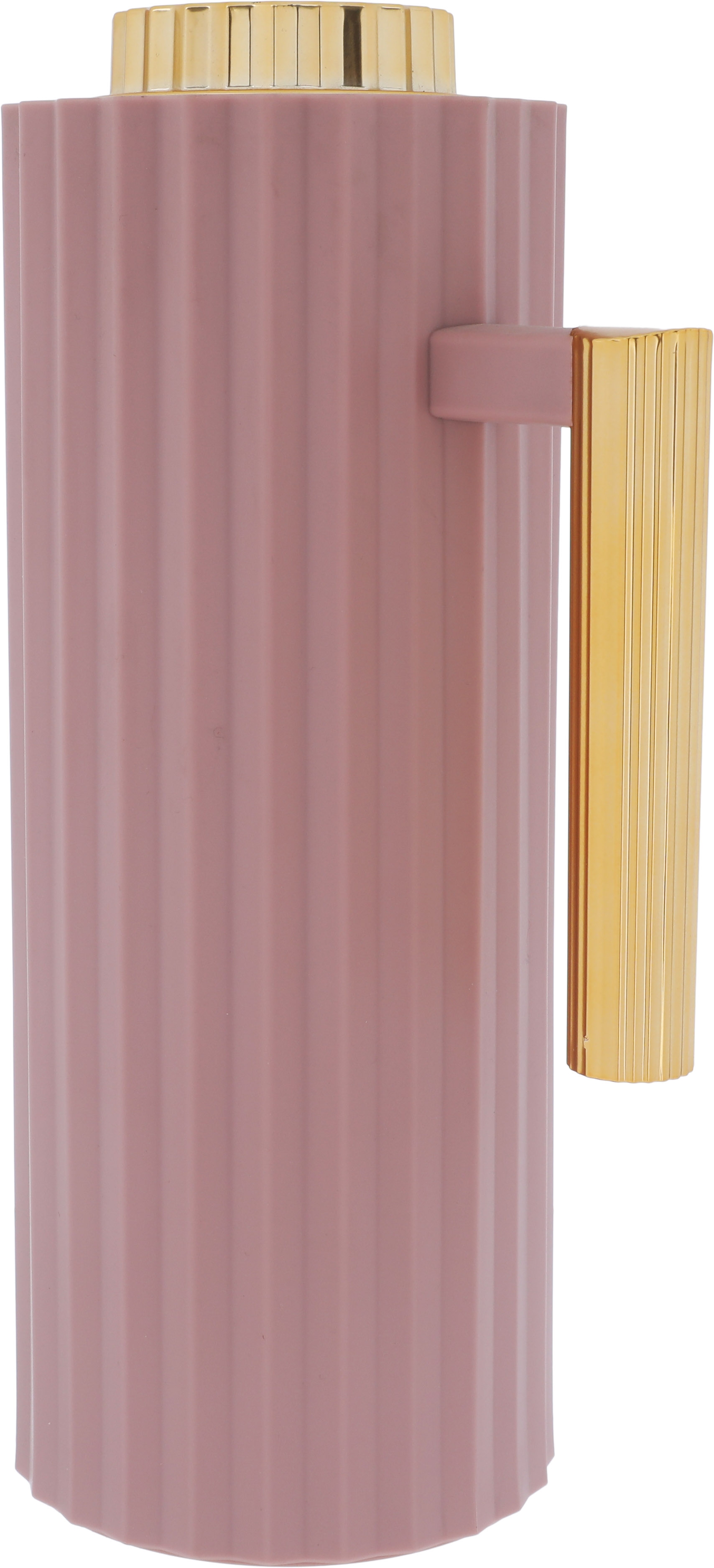Timeless Rawaa 2 Thermos, 1 liter, golden handle, thermal glass inner shell, plastic outer shell - dark pink product image 2