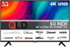 تلفزيون سمارت بدون اطار كيو ال دي، 55 بوصة، 4K UHD، شاشة LED، نظام ويب او اس، 2 ريموت كنترول، QLDT-55S4KW1 - اسود product image 1