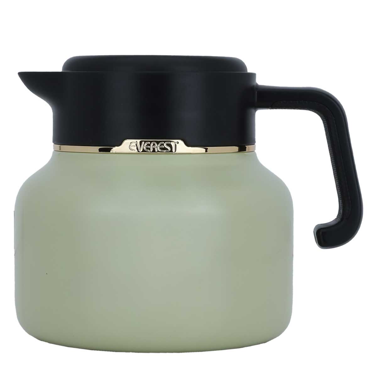 Al Saif Gallery Sarah h thermos, 1 liter, digital screen, steel inner case, steel outer case - black light green product image