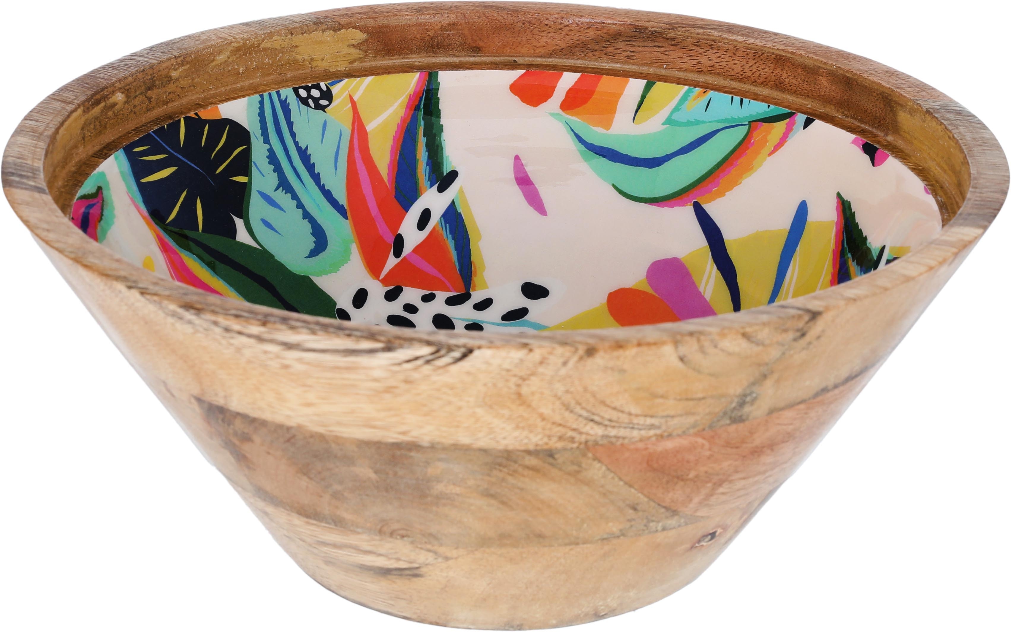 Al Saif Gallery Wooden Serving Bowl Set, 10 x 4 cm, Round, Lid, 3 Pieces - Colorful Wooden product image 2